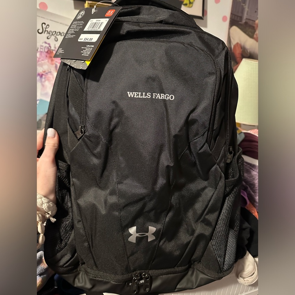 Under Armour STORM Water-Resistant Backpack with Wells Fargo logo